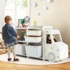 Costway Kids Toy Storage Organizer Toddler Playroom Furniture w/ Plastic Bins Cabinet - 3 of 4