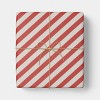 30" 20 sq ft Christmas Roll Wrap Red/White Diagonal Stripes - Wondershop™ - 2 of 3