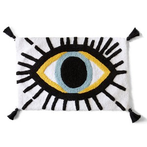 Cotton Tufted Printed Bath Rugs - 1 of 4