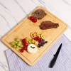 12" x 17.5" Non-slip Bamboo Cutting Board, 100% Natural Bamboo Color, with Juice Groove - 2 of 4