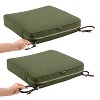 21" x 19" x 3" Montlake Water-Resistant Patio Seat Cushion Slip Cover Heather Fern Green - Classic Accessories - 4 of 4
