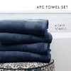 Set Of 4 Bath Towels, 100% Super Plush Premium Cotton, Washcloths and Hand Towels - Becky Cameron - 2 of 4