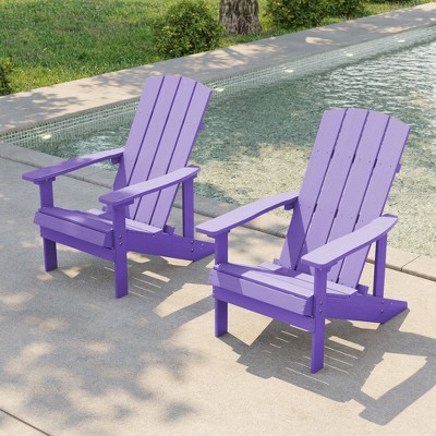 Sonkuki  2-Pack Recycled Plastic Wood Adirondack Chair