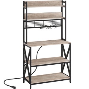 Yaheetech 5-Tier Kitchen Baker’s Rack with Power Outlets for Kitchens, Living Rooms - 1 of 4