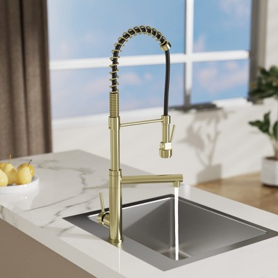 2-Function Stainless Steel Pre-Rinse Kitchen Faucet with Pot Filler