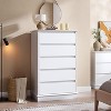 5/9/12 Drawer Chest Dresser with Wide Top, MDF Wood Storage Organizer for Bedroom, Living Room, White/Black/Green - 2 of 4