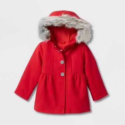 Toddler Girls' Long Sleeve Jacket - Cat & Jack™ Dark Red