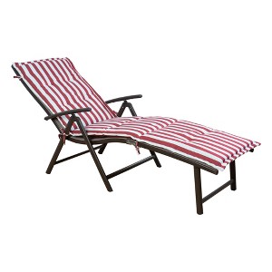 Kozyard Aluminum Foldable Reclining Lounge Chair with Cushion, No Assembly Needed - 1 of 4