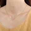 Unique Bargains Women's 925 Sterling Silver Eye Pendant Necklace Choker - 2 of 4