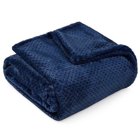 Pavilia Soft Waffle Blanket Throw For Sofa Bed Lightweight Plush Warm Blanket For Couch Navy Blue twin 60x80 Target