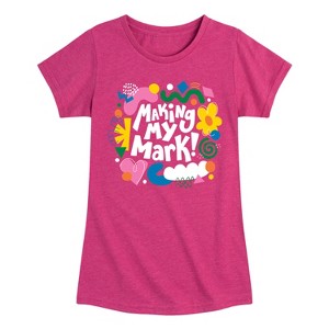 Girls' - Instant Message - Making My Mark -Youth Girls Short Sleeve T-Shirt Fitted Short Sleeve Graphic T-Shirt - 1 of 4