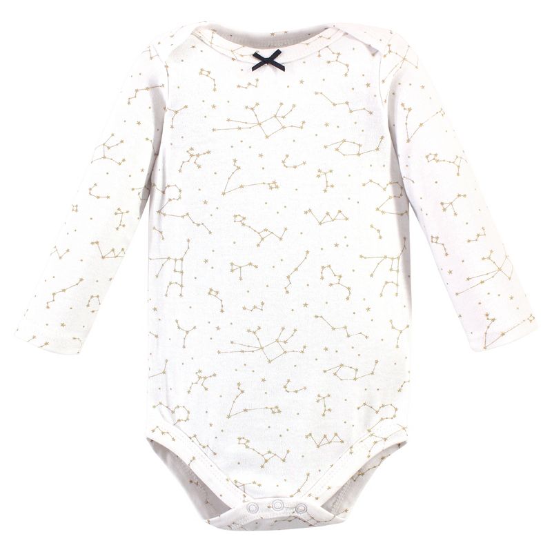 Hudson Baby Infant Girl Cotton Long-Sleeve Bodysuits, Dreamer, 4 of 6