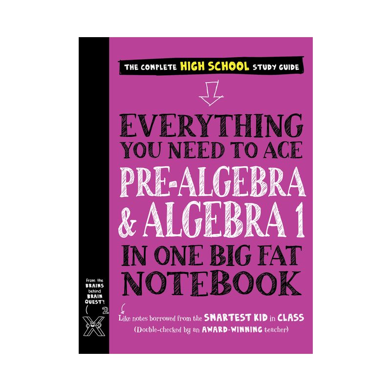 Everything You Need to Ace Pre-Algebra and Algebra I in One Big Fat Notebook - (Big Fat Notebooks) by  Workman Publishing & Jason Wang (Paperback), 1 of 2