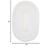 Colonial Mills Ticking Stripe Oval Braided Rug, Starlight 2'x3' , Oval Shape - 2 of 2