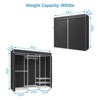 VIPEK V5C Clothes Closet Wardrobe Heavy Duty Covered Clothes Rack, Black Metal Clothing Rack with Grey Oxford Fabric Cover - 3 of 4
