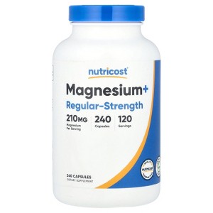 Nutricost Magnesium+, Regular-Strength, 210 mg, 240 Capsules (105 mg per Capsule) - 1 of 2