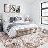 Abstract Area Rug Modern Artistic Design Ultra Thin Machine Washable Low Pile & Non-Slip Floor Cover for Contemporary Living Room Bedroom Playroom - 3 of 4