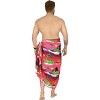 LA LEELA Men's Beach Holidays Cover Up Summer Long Sarong Wrap Beachwear Vacation Cover-Up Lava Lava for Men One Size Pink, Landscape - 2 of 4