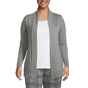 Lands' End Women's Cotton Modal Shawl Collar Cardigan Sweater - 1 of 3
