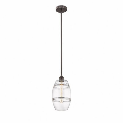 Vaz - 1 Light Stem Hung Mini Pendant In Industrial Style-9.38 Inches Tall and 8 Inches Wide