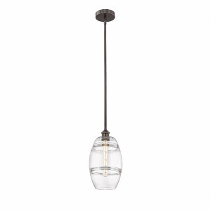 Vaz - 1 Light Stem Hung Mini Pendant In Industrial Style-9.38 Inches Tall and 8 Inches Wide - 1 of 1