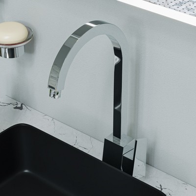 ALFI  AB3470-PC Polished Chrome Gooseneck Single Hole Bathroom Faucet