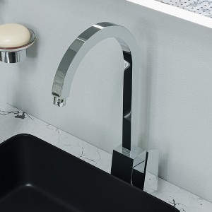 ALFI  AB3470-PC Polished Chrome Gooseneck Single Hole Bathroom Faucet - 1 of 4