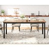 78.7" Industrial Dining Table for 8, Wooden Dinner Table with Mortise Tenon Design & Sturdy Metal Legs for Dining Room Home Office - 3 of 4