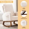 NicBex Linen Fabric Glider Rocking Chair with Side Pocket,Upholstered Nursery Rocking Chairs with High Backrest,Nursing Chair for Bedroom - 4 of 4