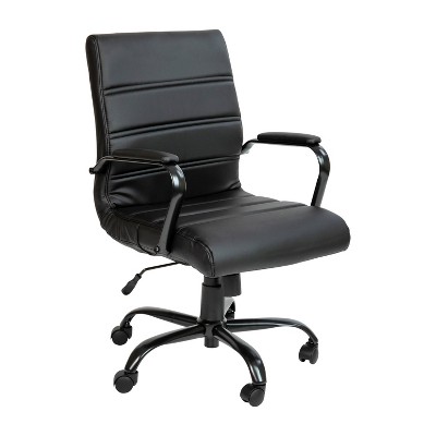 Alamont Mid Back Metal Swivel Office Chair Black