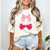 Simply Sage Market Women's Heart Cherries Coquette Short Sleeve Graphic Tee - 2 of 2