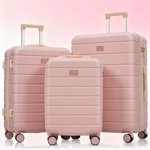KWPZQEB 3 Piece Luggage Set Carry on Suitcase with ABS+PC Hardshell, Spinner, Lightweight TSA Lock (20", 24", 28") - 1 of 4