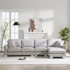 NicBex Modern 119" Chenille Sectional Sofa Modular L Shape Sofa Couch with 2 Pillows for Living Room Apartment - 3 of 4