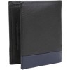 Jack Abrahams - Jack Abrahams Goat Nappa Leather Bi-Fold Wallet with ID Window Black/Navy - 3 of 4