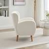 SEYNAR Modern Wing back Lounge Chair,Beige,28.8''W*30.3''D*34''H - 3 of 4