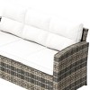 WestinTrends 2-Piece PE Rattan Wicker Outdoor Sofa with Cushions Side Table Set - 4 of 4