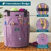 PAVILIA Knitting Bag Crochet Organizer, Yarn Storage Tote Accessories Supplies Project Case, Holder Grommets, Needles Hooks Essential - 3 of 4