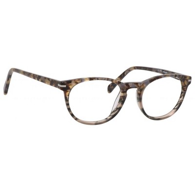 Esquire EQ1510 Black Oval Eyeglasses with Blue Light Filter + A/R Lenses 50mm
