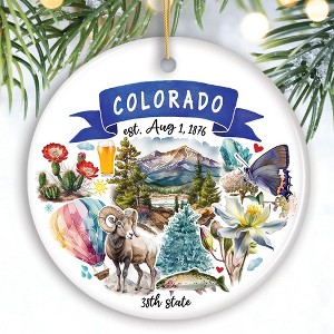 Artistic Colorado State Themes and Landmarks Christmas Ornament| OrnamentallyYou - 1 of 4