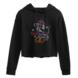 Women's - Disney - Minnie Mouse Cropped Graphic Hoodie - 1 of 3