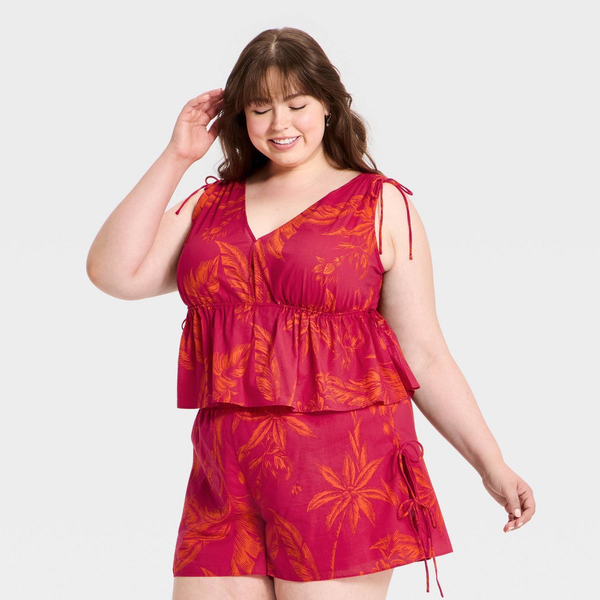 Women's Beachy Keen V-Neck Tie Top - A New Day™ - thumbnail 10