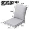 Patio Chair Cushions Waterproof for Outdoor Furniture with Removable Cover Deep Seat & Back Cushion - 2 of 4