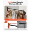 Rolling Clothes Rack with Hanging Rod & Side Hooks, Heavy-Duty Carbon Steel, 198 lbs Capacity - 3 of 4