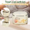 LunaLulinlk Yellow Mini Tabletop Trash Can with 200 Trash Bags, Pop-Up Small Tabletop Trash Can with Lid, Small Countertop Trash Can - 3 of 4