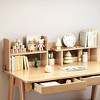 Solid Wooden Desk, Study Desk, Home Office Desk, Computer Desk With Drawers, Removable Hutch - 3 of 4