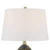 Swirl 22 1/2" High Blue Art Glass 3-Way Table Lamp - 3 of 4