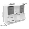 Acekool Kids Bookcase and Toy Storage, Multi-Shelf Cubby Organizer Cabinet with Fabric Drawers for Bedroom or Playroom, Grey, 35.43"x11.81"x29.53" - 3 of 4