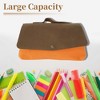 Unique Bargains Two-Tier Hand Carry Style Pencil Pouch with Large Capacity for Office Supplies 1 Pc - 3 of 4