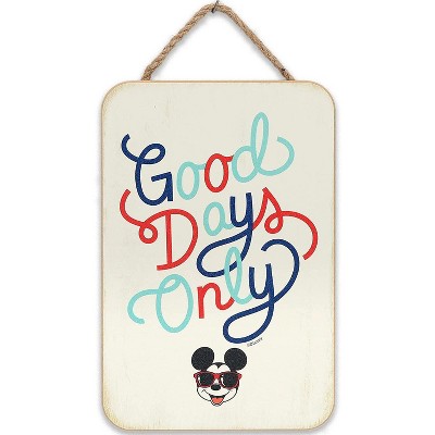 Open Road Brands Disney: Mickey Mouse - Fun Mickey Mouse Hanging Wood Wall Decor