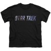 Boys' Star Trek Space Logo T-Shirt Black X Small - 2 of 4